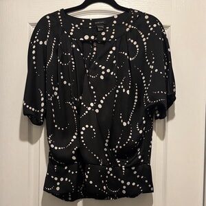Chic Black and White Polka Dot Women's Top